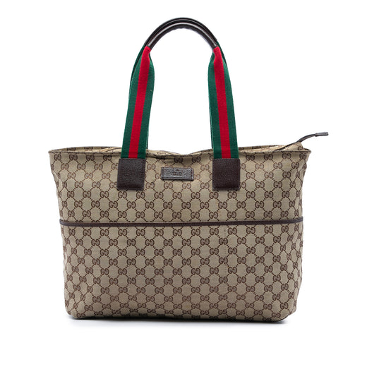 GG Canvas Web Tote - Image 1