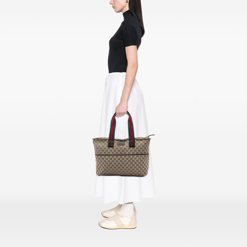 GG Canvas Web Tote - Image 5