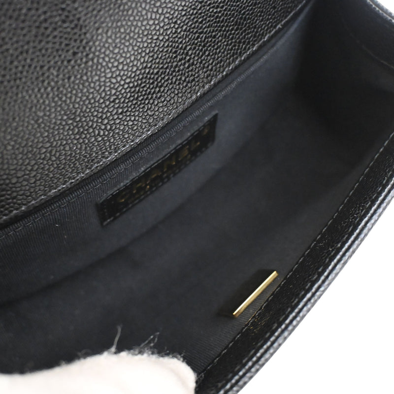 Small Chevron Caviar Boy Flap - Image 4