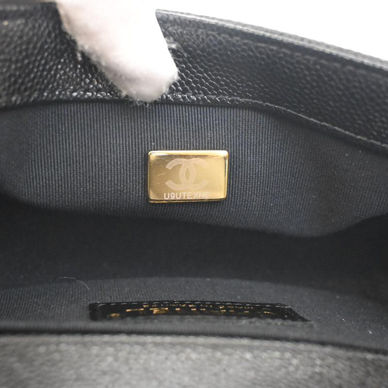 Small Chevron Caviar Boy Flap - Image 5