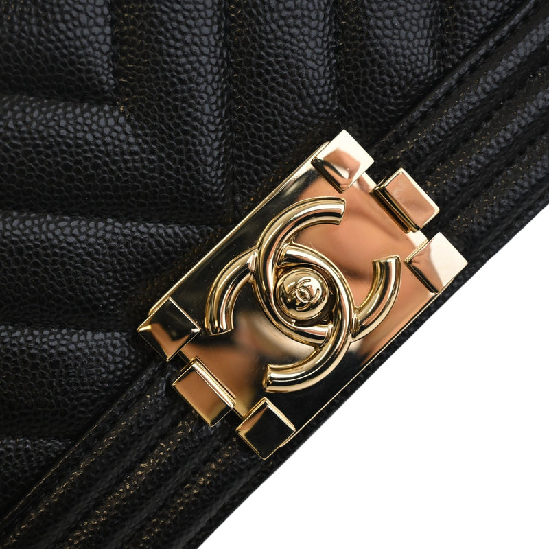 Small Chevron Caviar Boy Flap - Image 6