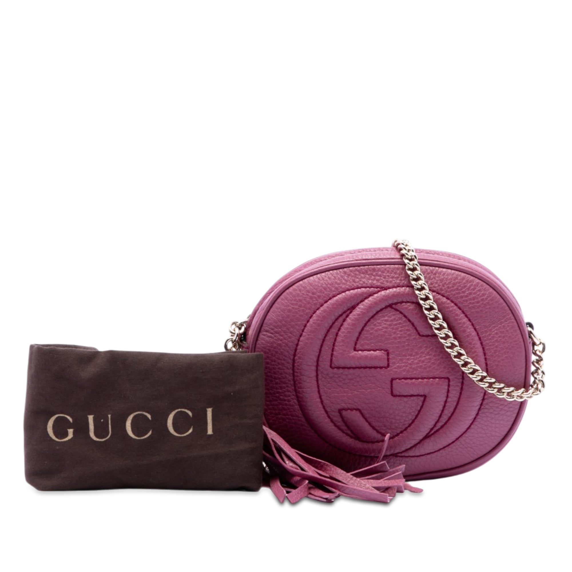 Mini Pebbled Calfskin Soho Chain Crossbody - Image 8