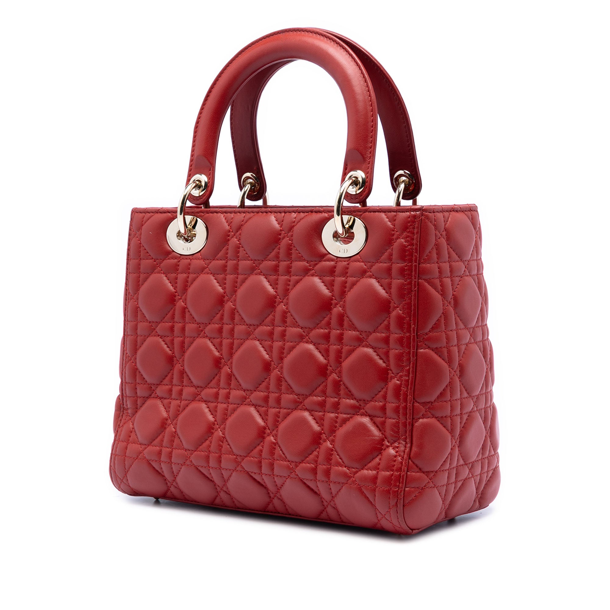 Medium Lambskin Cannage Lady Dior - Image 2