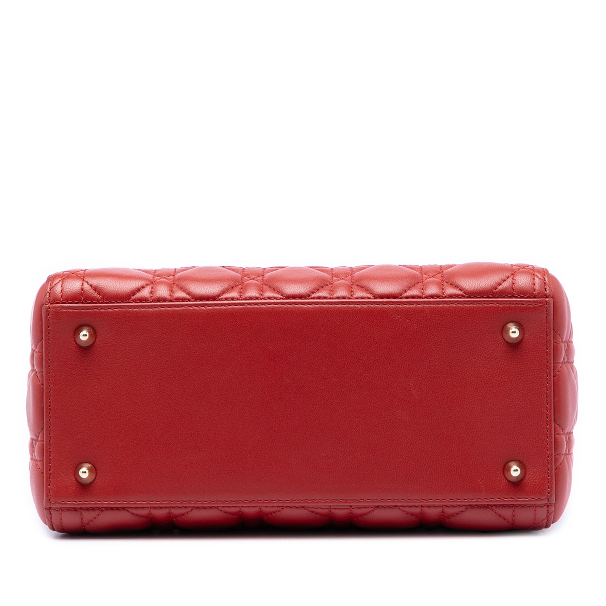 Medium Lambskin Cannage Lady Dior - Image 3