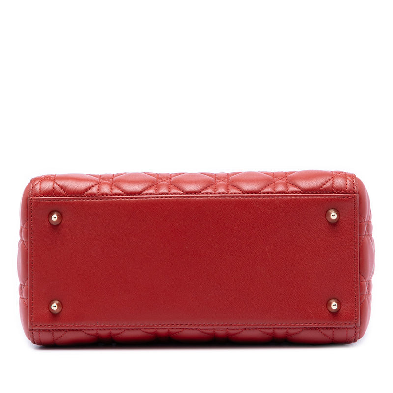 Medium Lambskin Cannage Lady Dior - Image 3