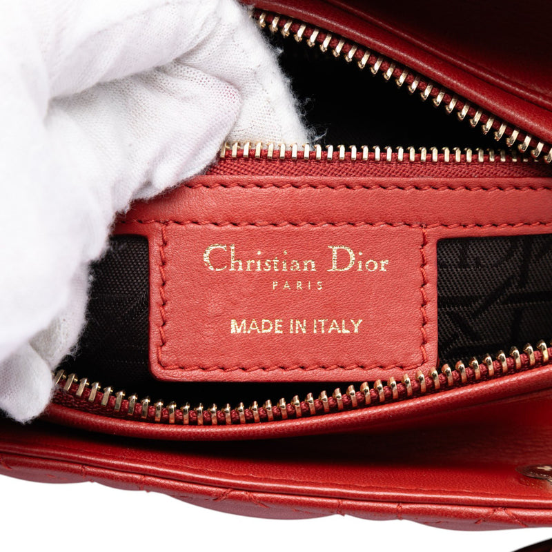 Medium Lambskin Cannage Lady Dior - Image 5