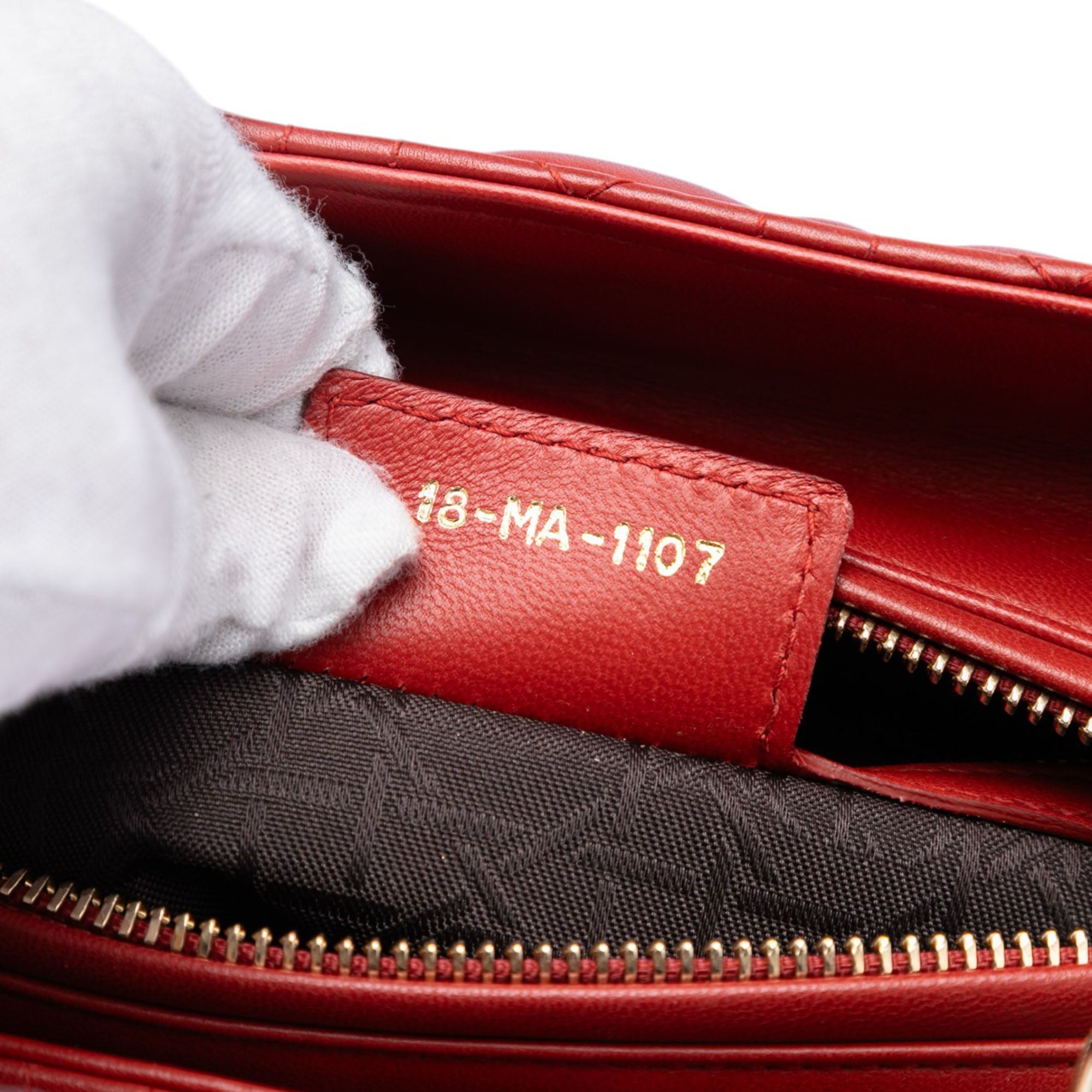 Medium Lambskin Cannage Lady Dior - Image 6