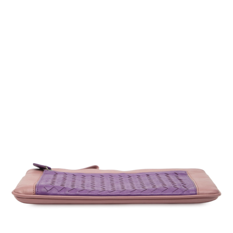 Bicolor Nappa Intrecciato Wristlet Clutch - Image 3
