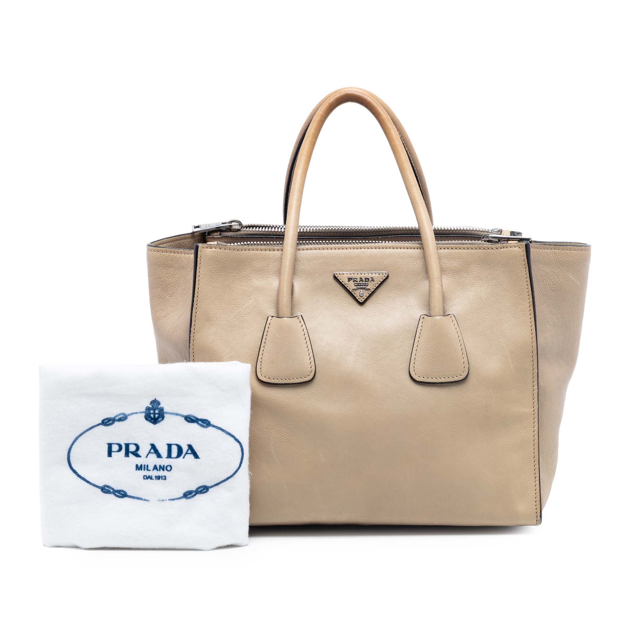 Glace Calf Twin Pocket Double Handle Satchel - Image 7