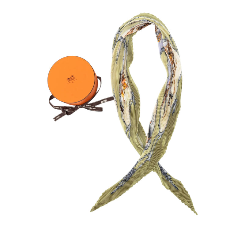 Les Chevaux des Moghols Pleated Silk Scarf - Image 8