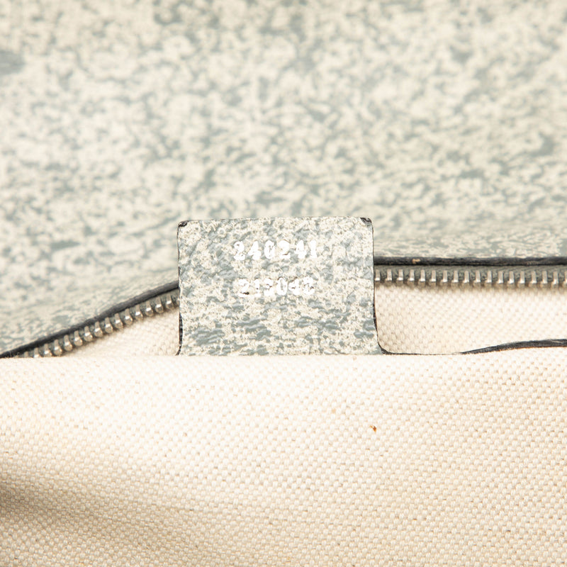 Large Speckled Leather New Bamboo Top Handle Bag - Image 6