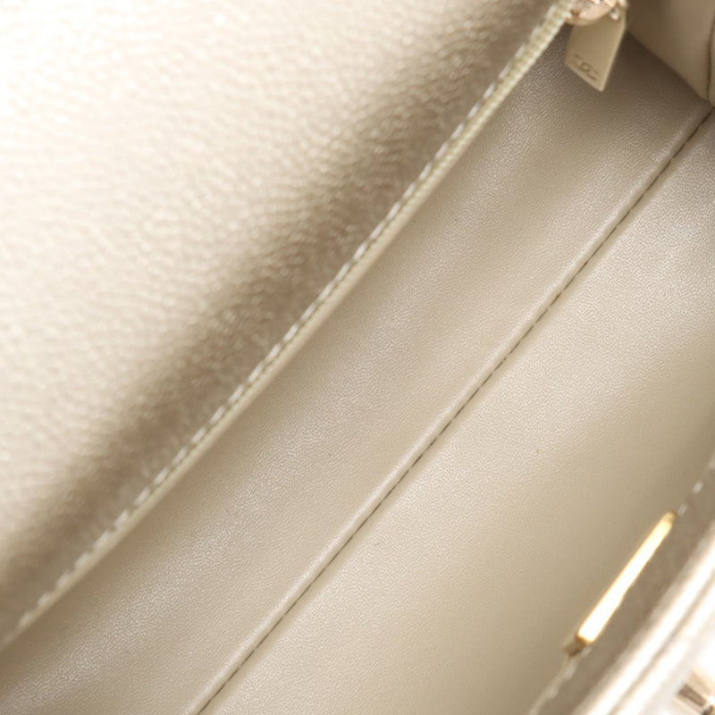 Mini Quilted Caviar Coco Top Handle Bag - Image 3