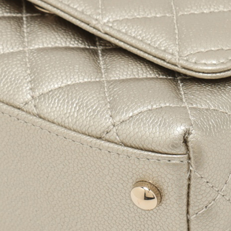 Mini Quilted Caviar Coco Top Handle Bag - Image 6
