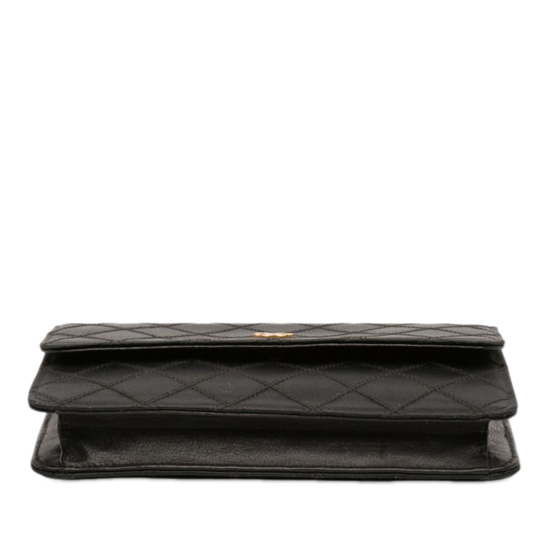CC Satin Diamond Stitch Clutch - Image 3