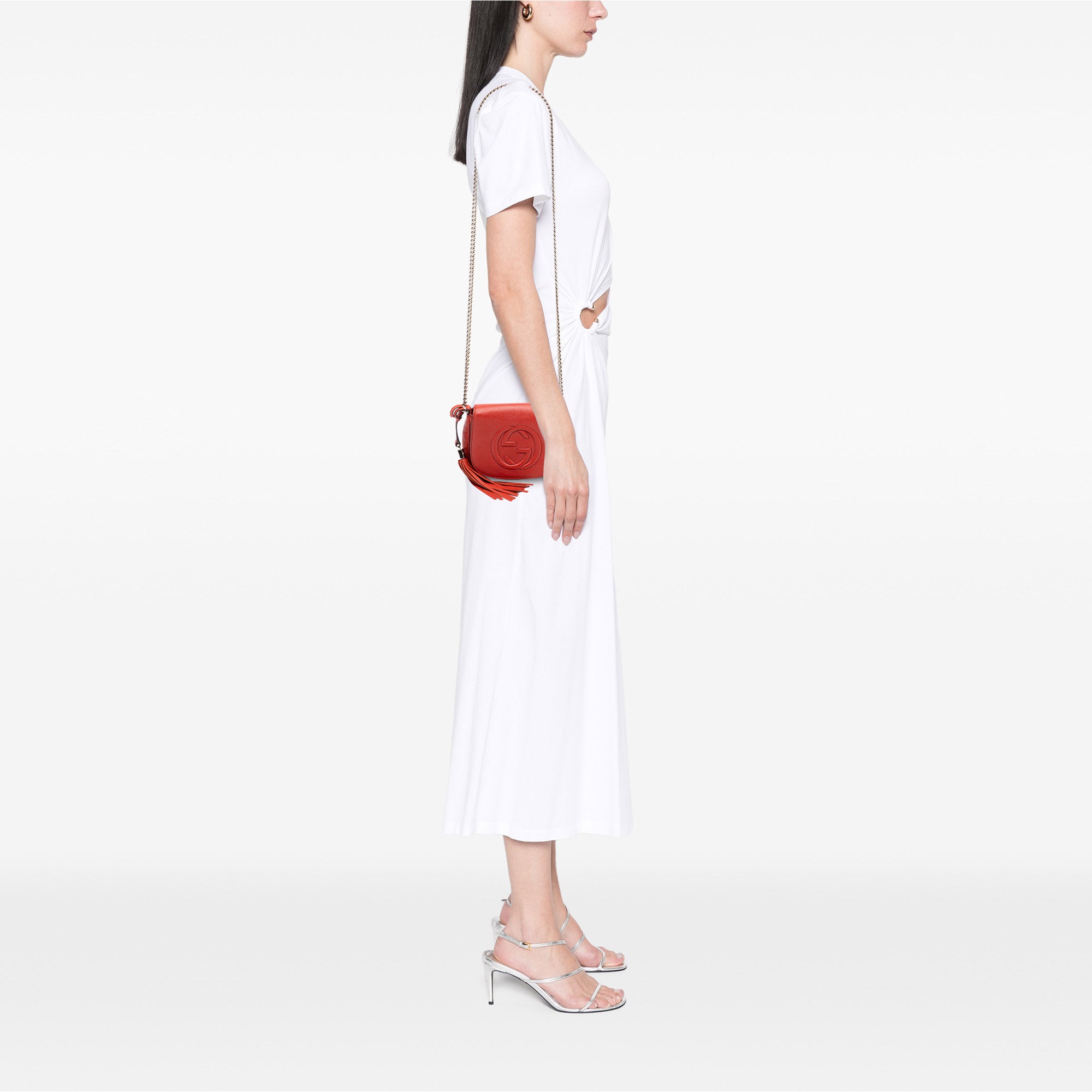 Small Leather Soho Chain Flap Crossbody - Image 7
