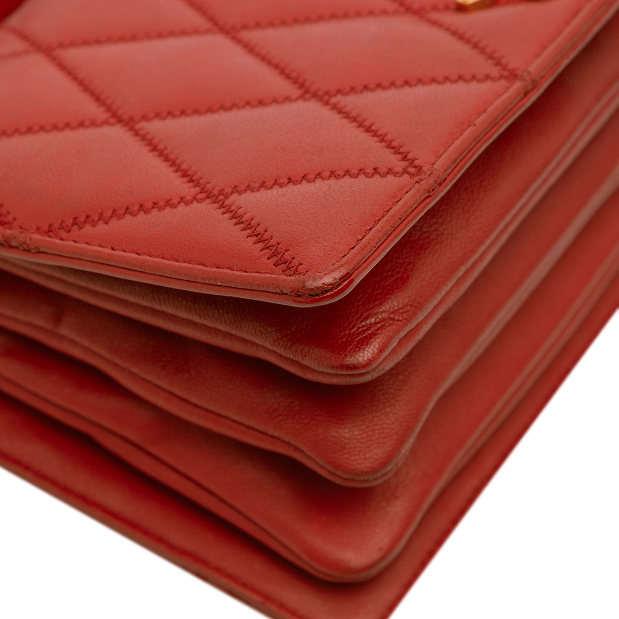 Diamond Quilted Lambskin Angie Chain Bag - Image 8
