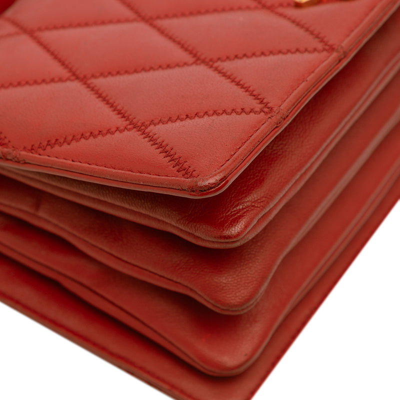 Diamond Quilted Lambskin Angie Chain Bag - Image 8