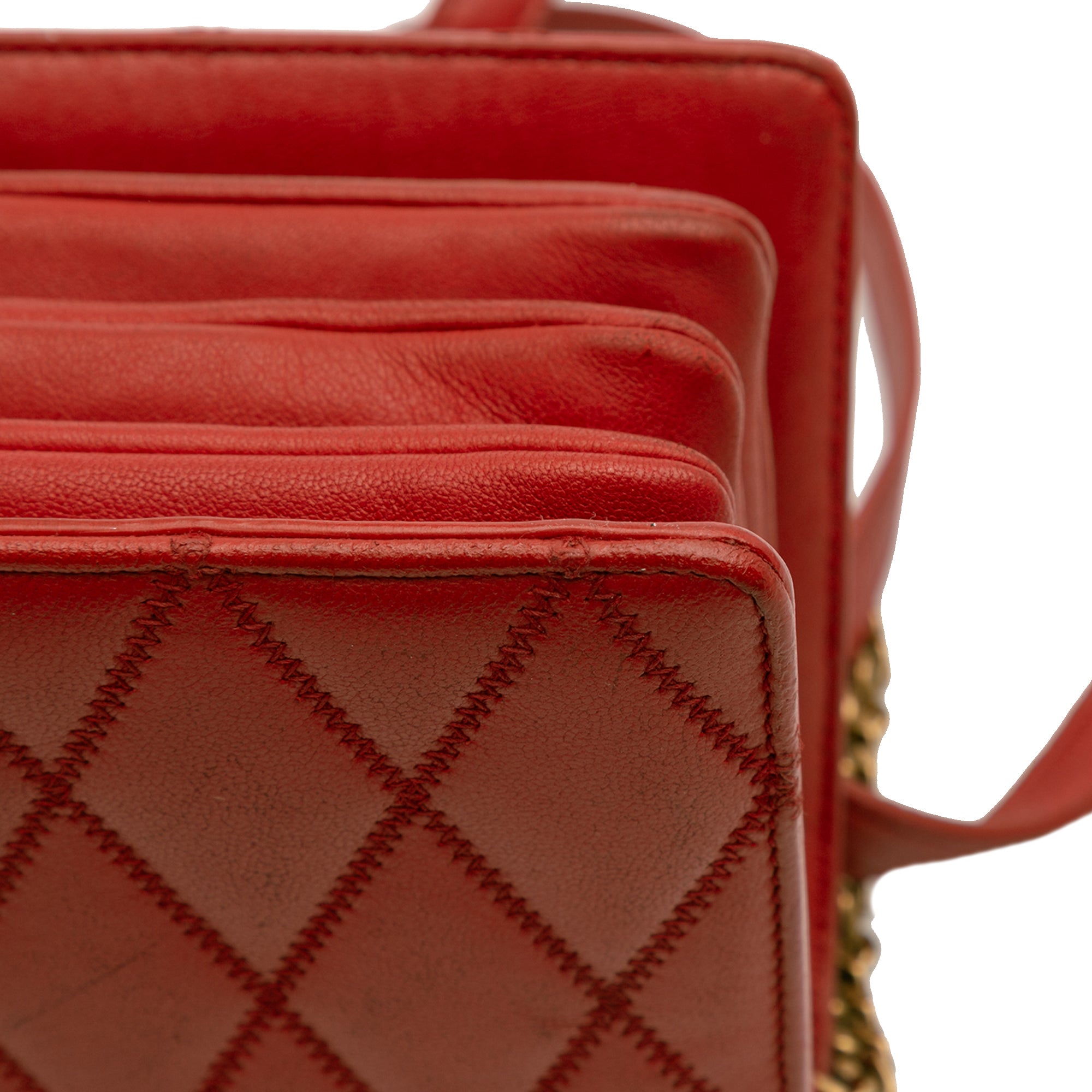 Diamond Quilted Lambskin Angie Chain Bag - Image 9