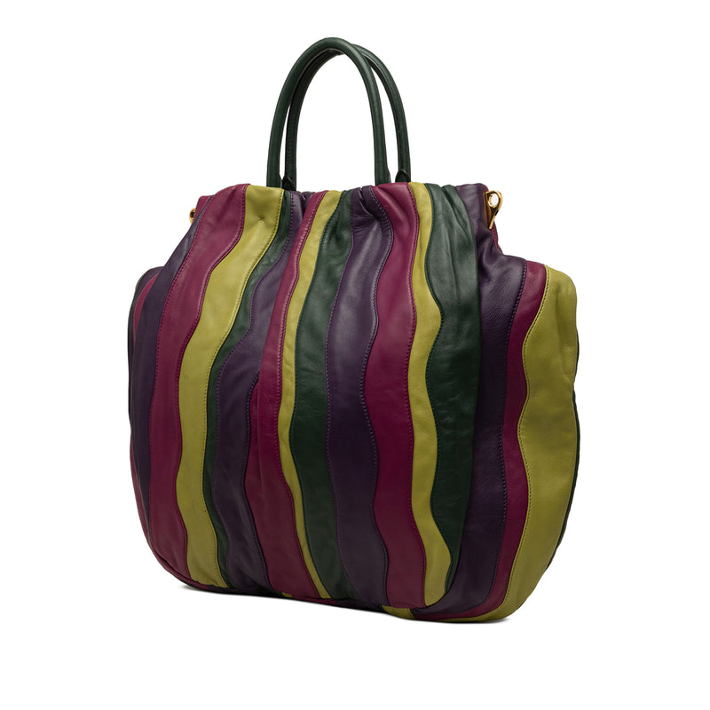 Multicolor Nappa Waves Satchel - Image 2