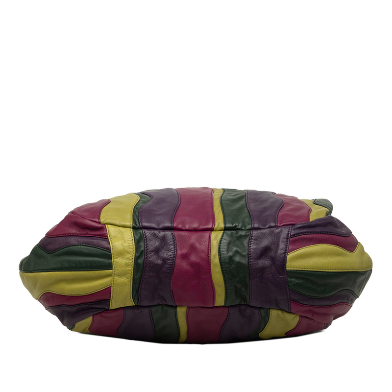 Multicolor Nappa Waves Satchel - Image 3