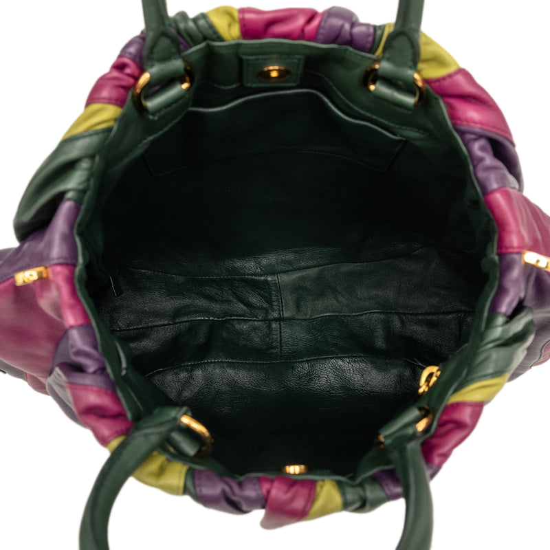 Multicolor Nappa Waves Satchel - Image 4