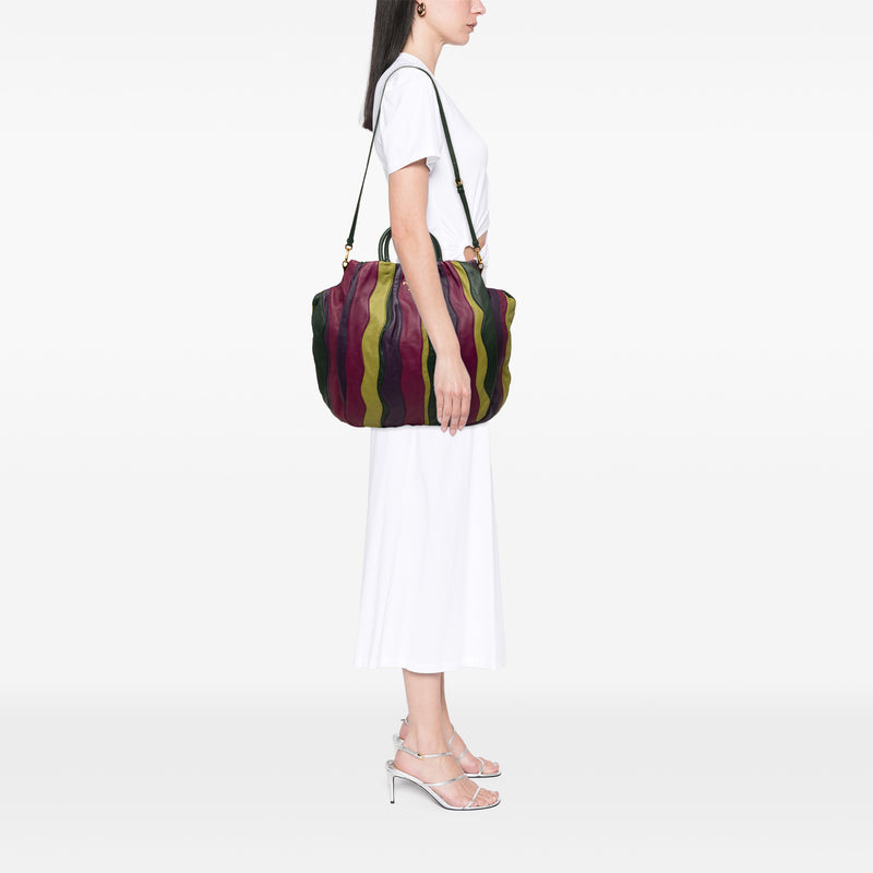 Multicolor Nappa Waves Satchel - Image 6