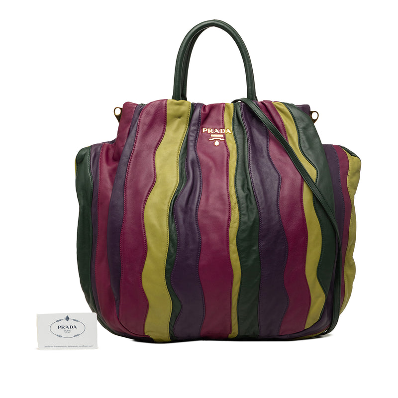 Multicolor Nappa Waves Satchel - Image 7