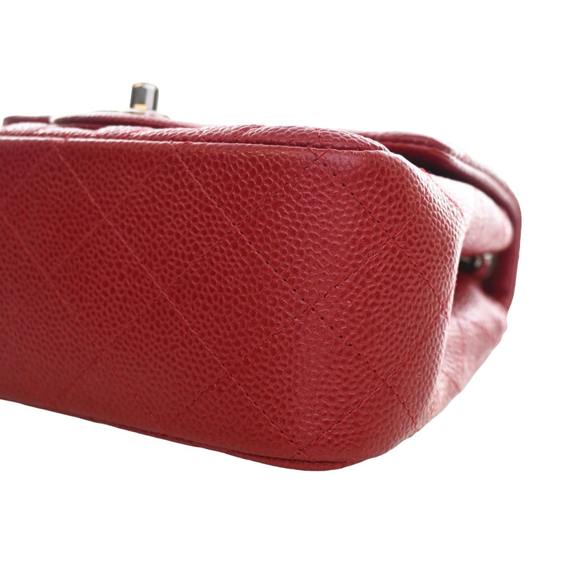 Mini Square Classic Caviar Single Flap - Image 12