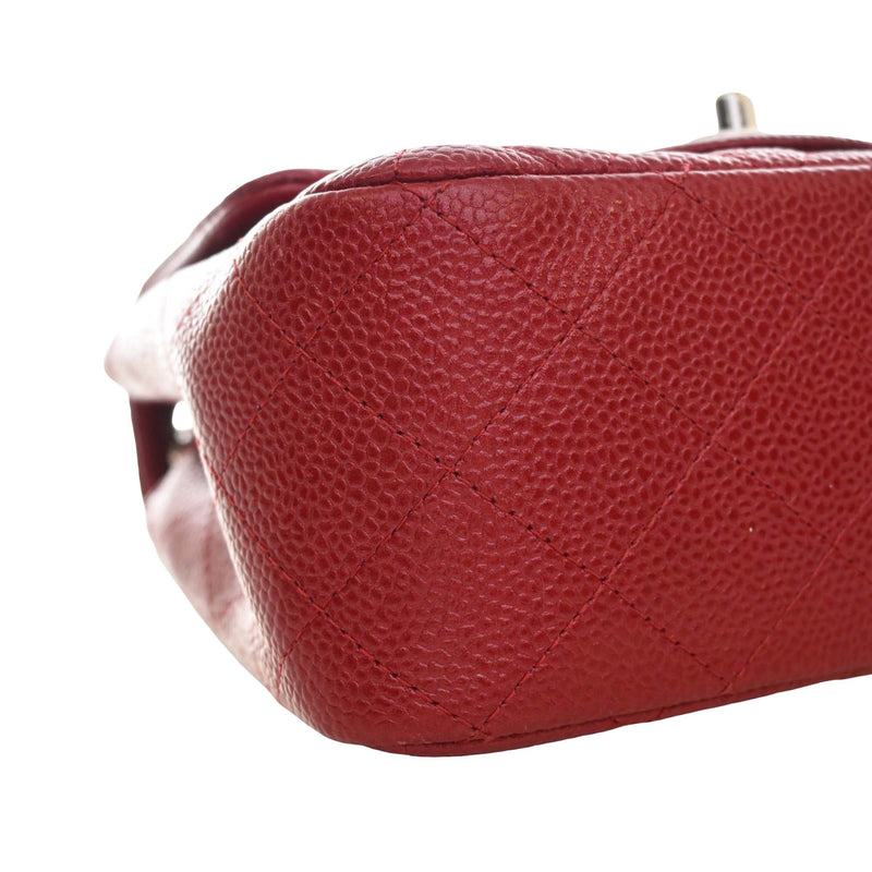 Mini Square Classic Caviar Single Flap - Image 15