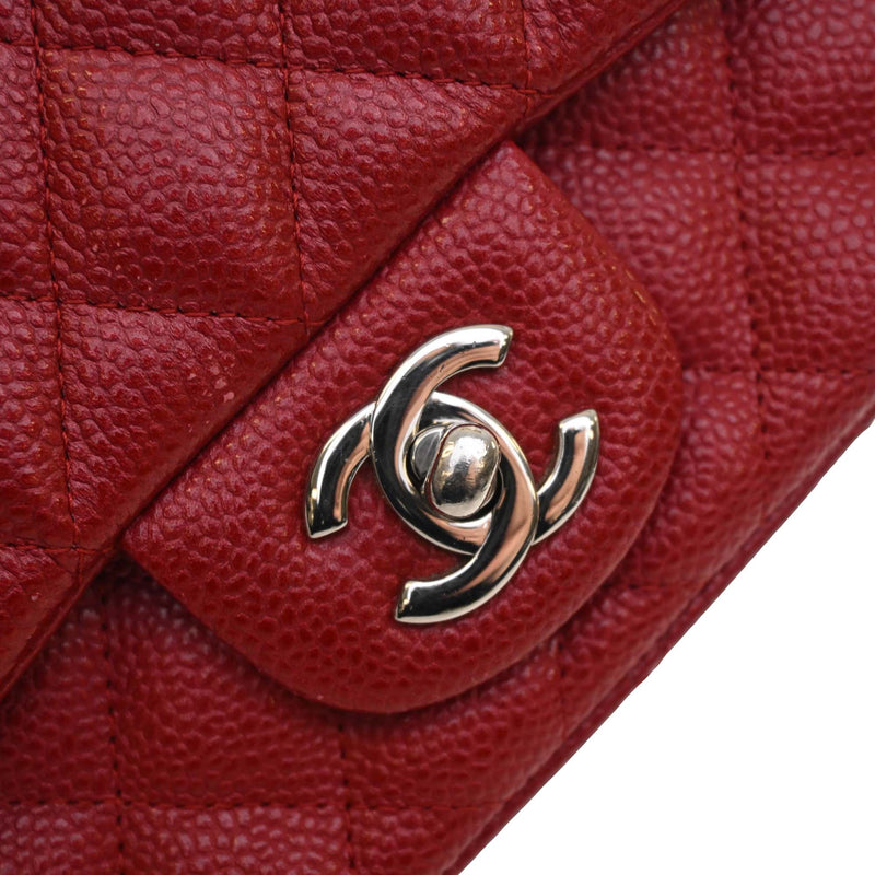 Mini Square Classic Caviar Single Flap - Image 4