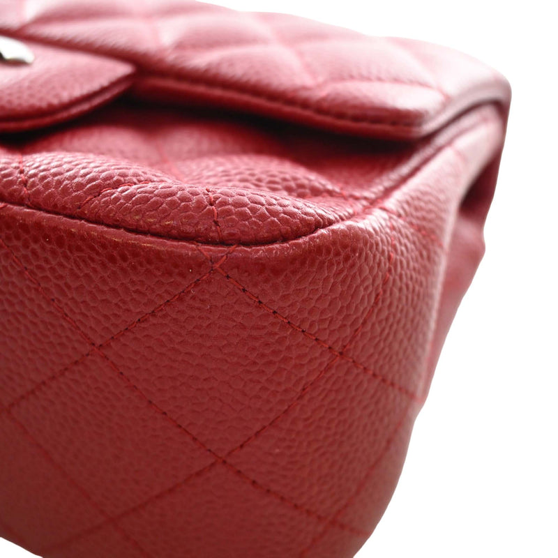 Mini Square Classic Caviar Single Flap - Image 6