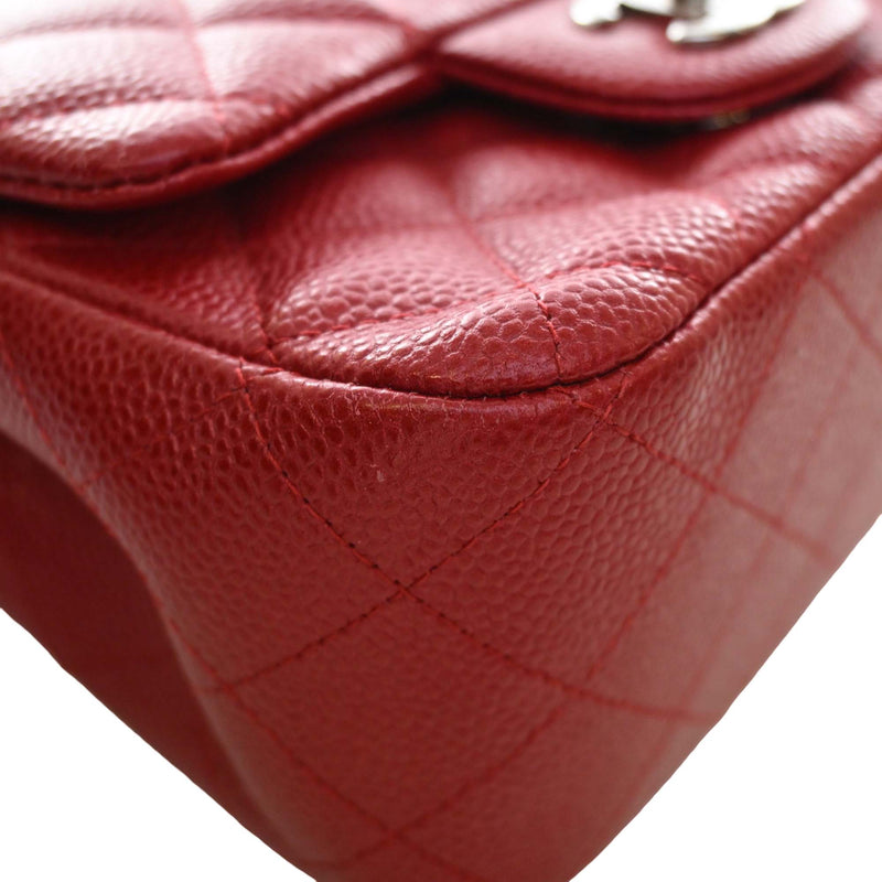 Mini Square Classic Caviar Single Flap - Image 7