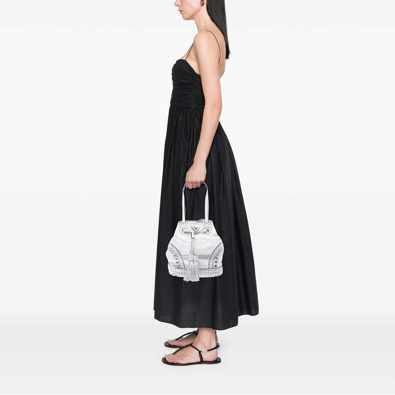 Soft Calf Studded Bucket Bag - Image 6