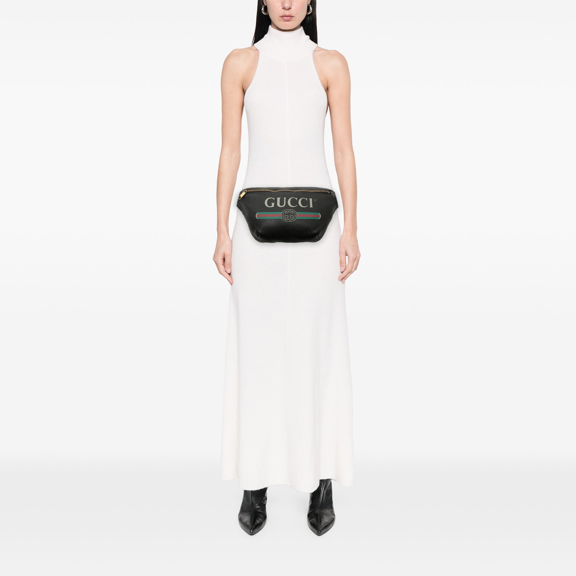 Grained Calfskin Web Logo Belt Bag - Image 7