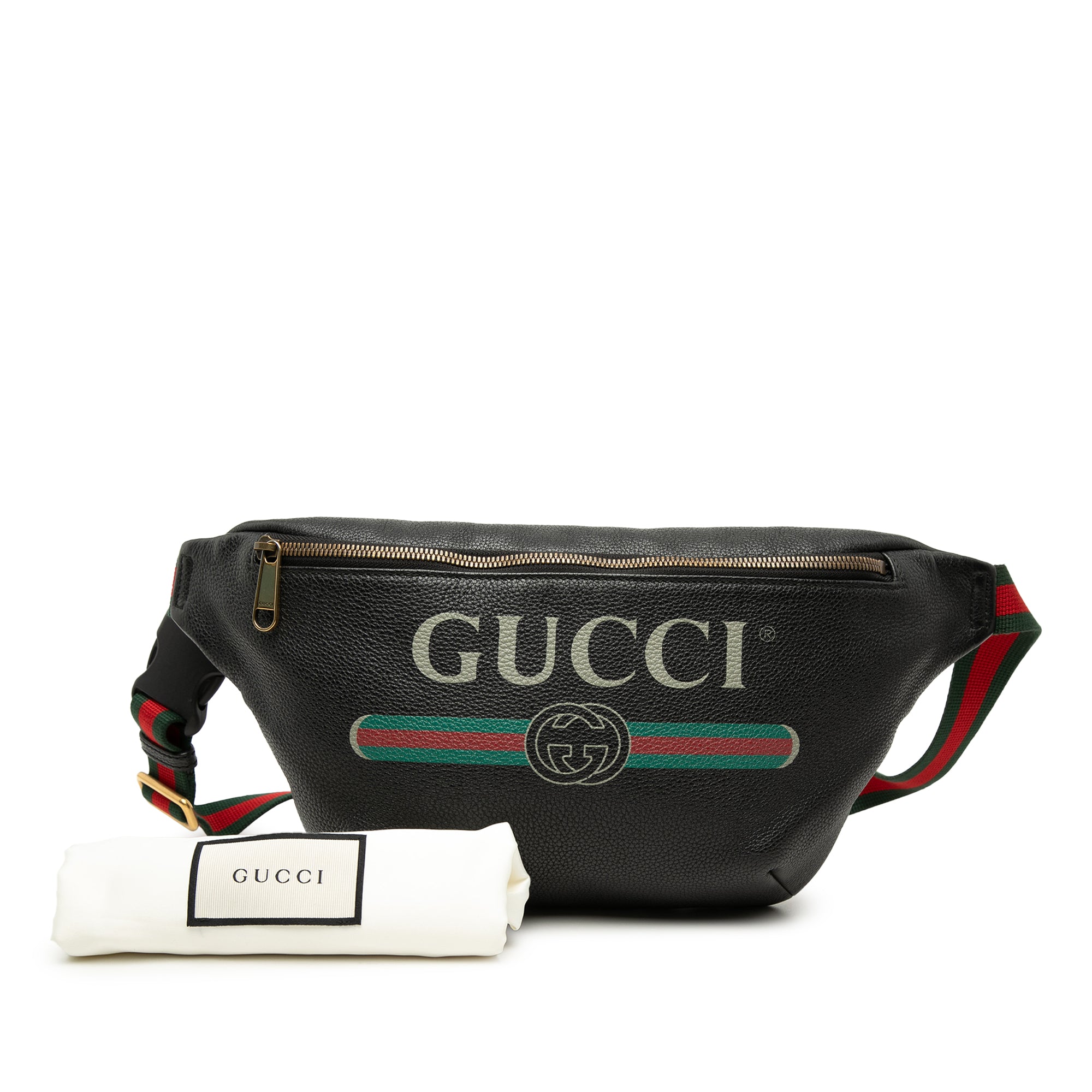 Grained Calfskin Web Logo Belt Bag - Image 8