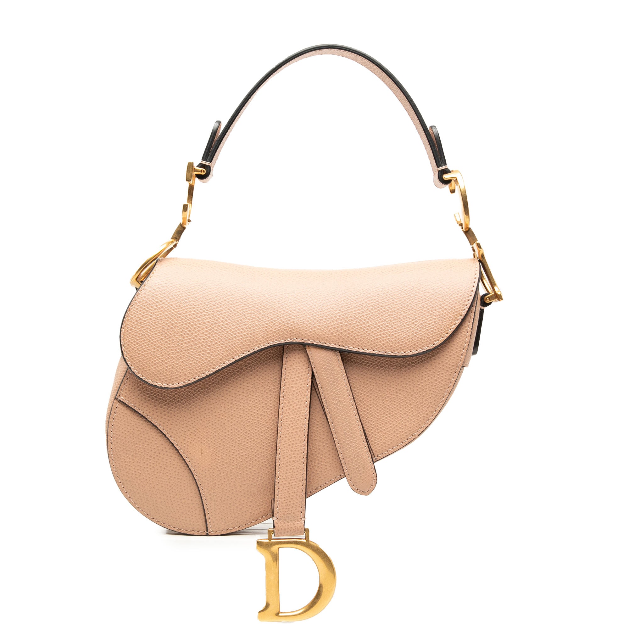 Mini Grained Calfskin Saddle Bag - Image 1