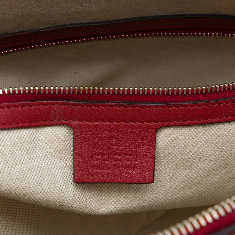 Large Microguccissima Patent Nice Dome Satchel - Image 5