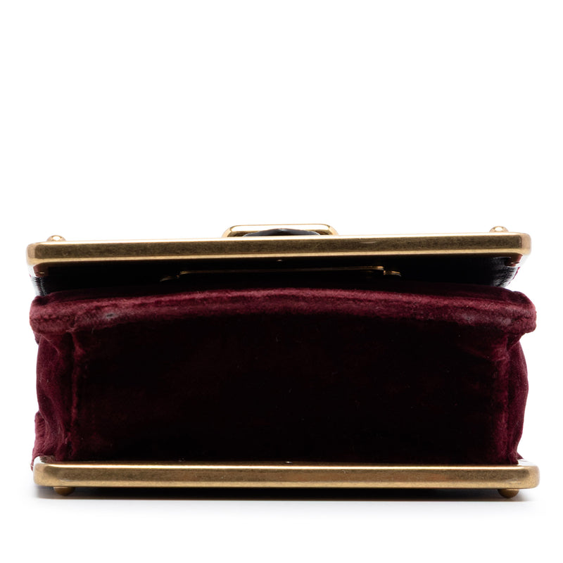 Micro Croc Embossed Leather Trimmed Velluto Cahier Crossbody - Image 3