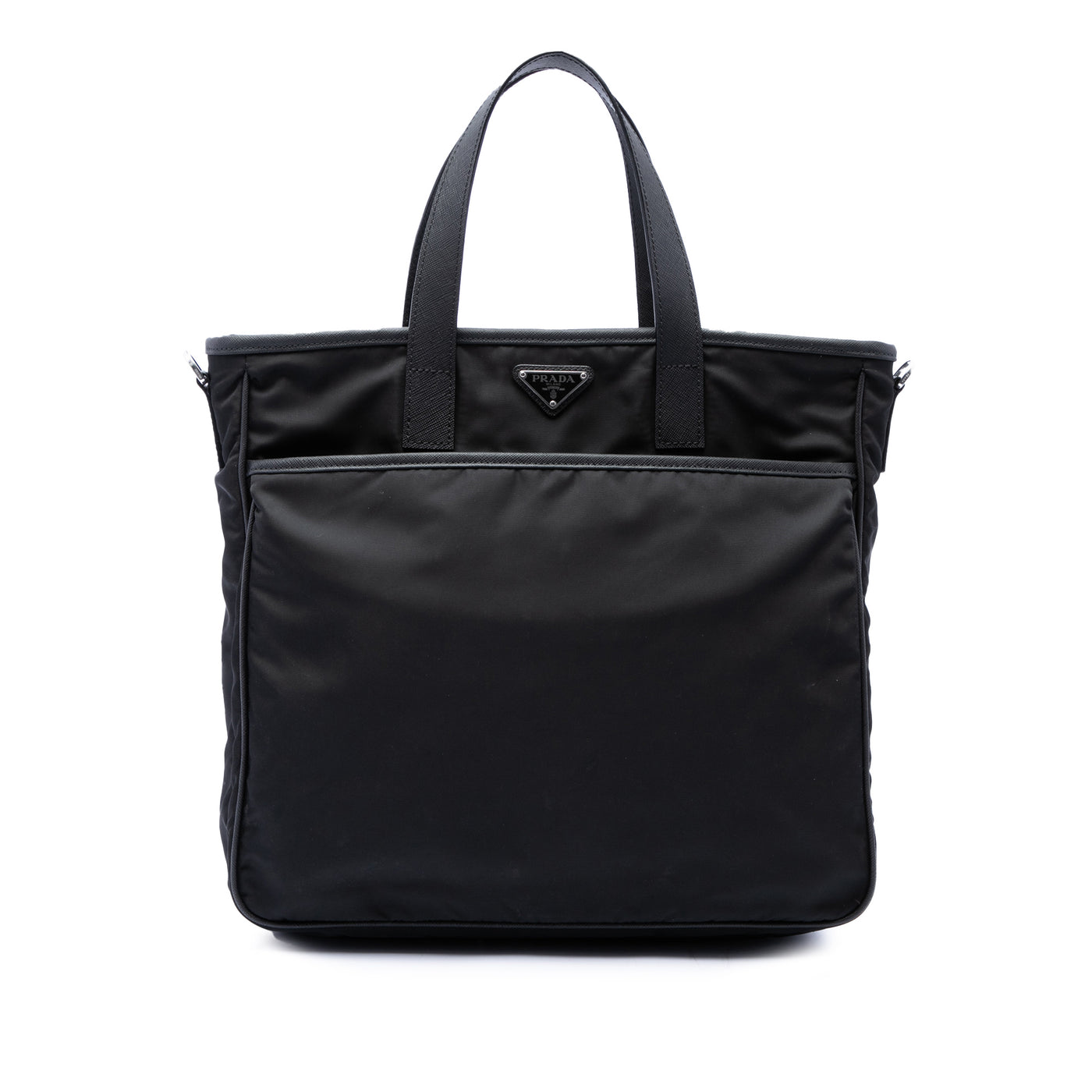 Saffiano Trimmed Tessuto Convertible Tote - Image 1