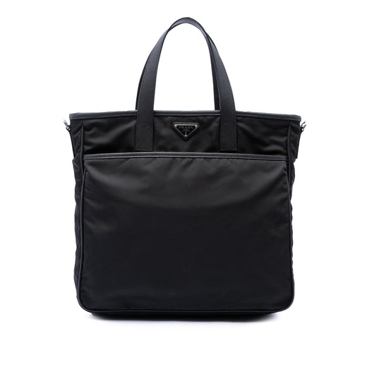 Saffiano Trimmed Tessuto Convertible Tote - Image 1