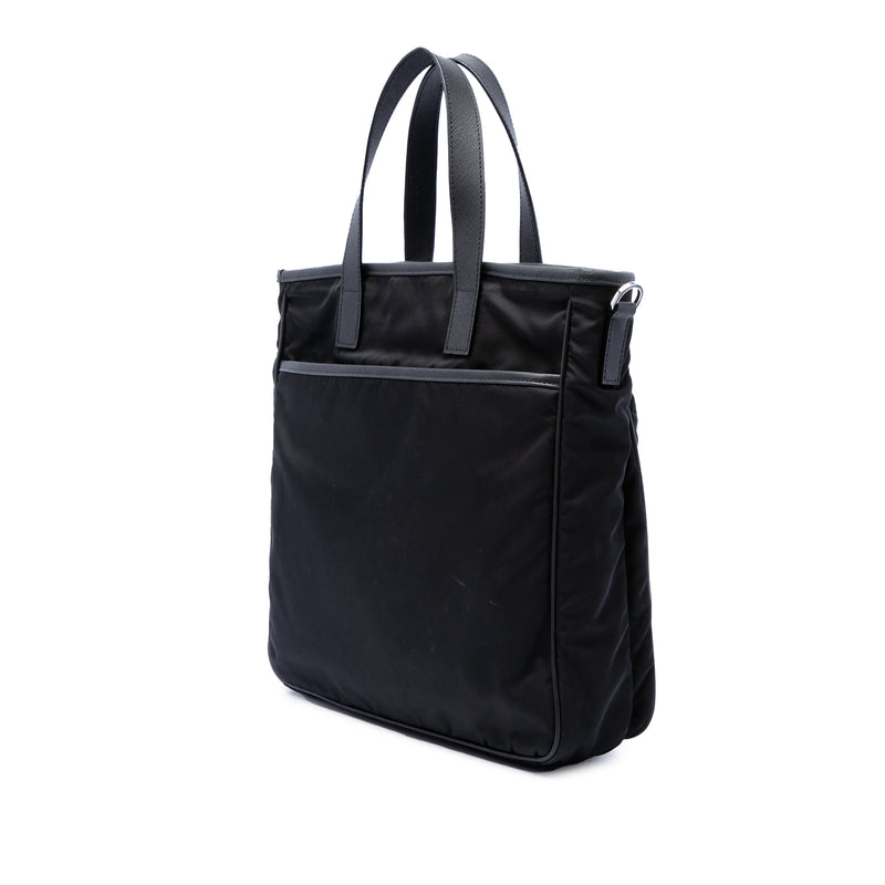 Saffiano Trimmed Tessuto Convertible Tote - Image 2