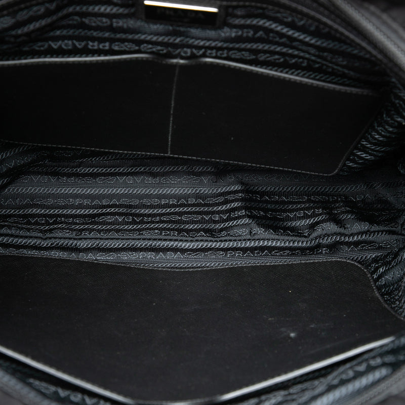 Saffiano Trimmed Tessuto Convertible Tote - Image 4