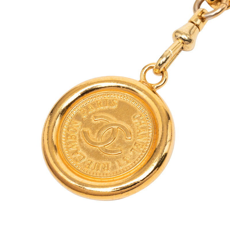 Gold Plated CC Medallion Triple Chain Belt - Image 2
