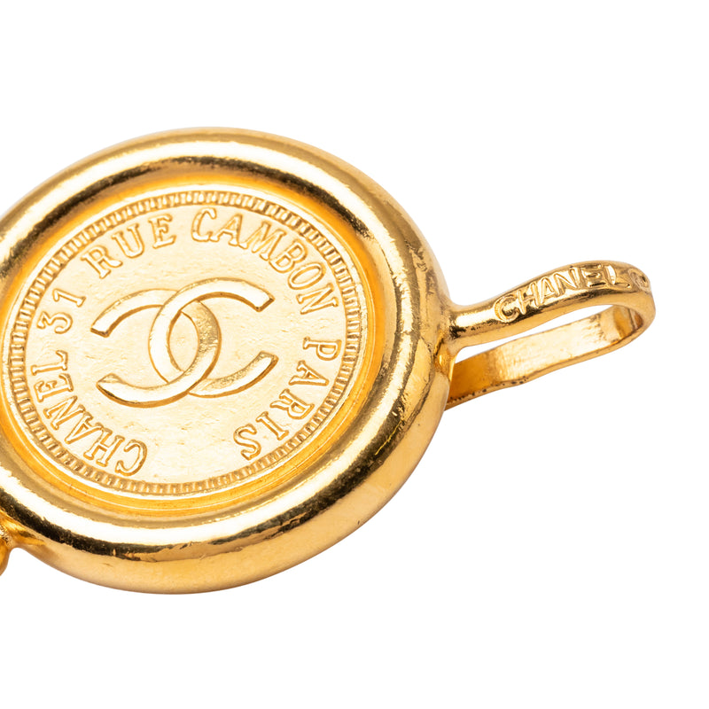 Gold Plated CC Medallion Triple Chain Belt - Image 3