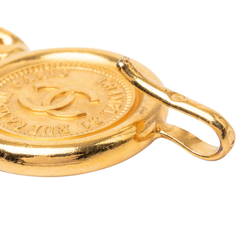 Gold Plated CC Medallion Triple Chain Belt - Image 4