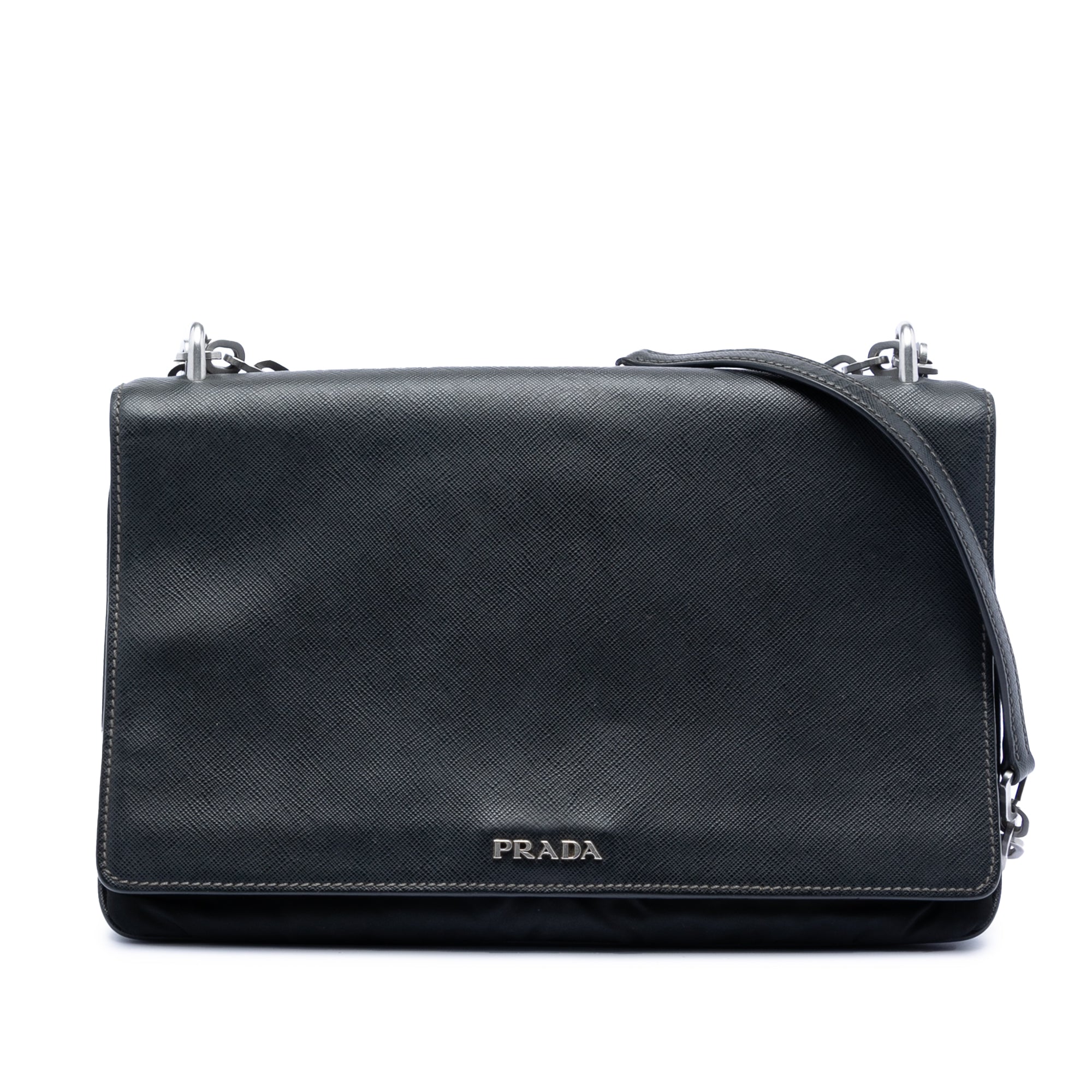 Saffiano Lux and Tessuto Chain Crossbody - Image 1