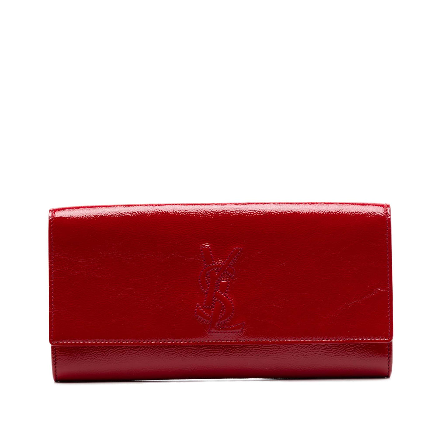 Small Textured Patent Belle De Jour Clutch - Image 1