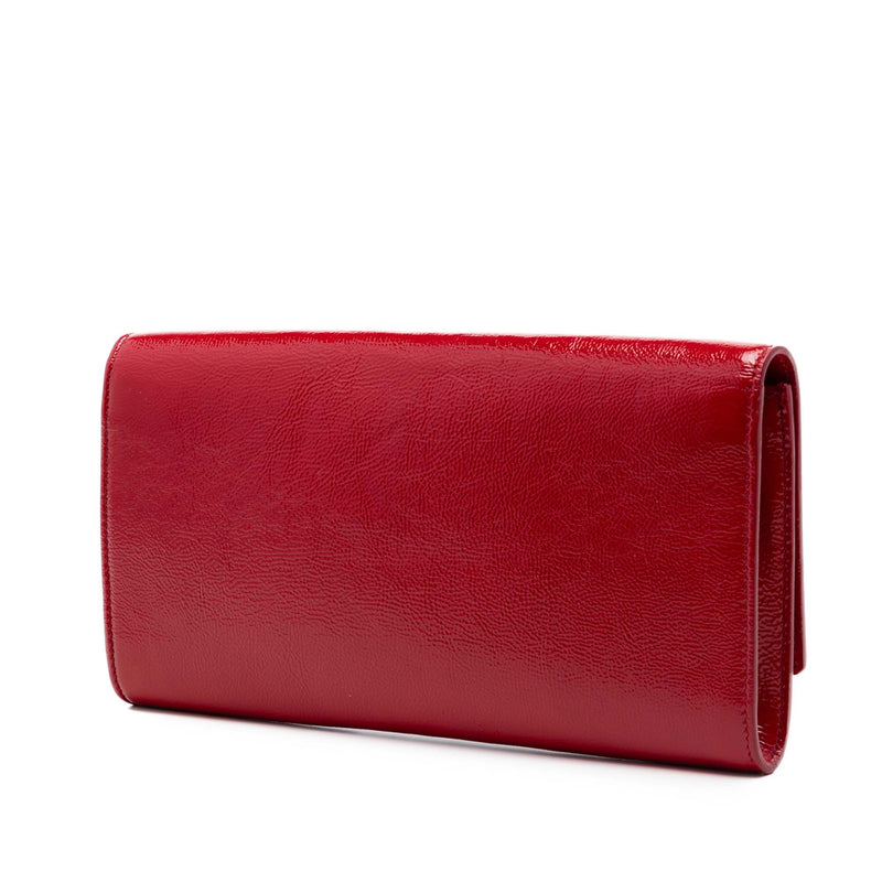 Small Textured Patent Belle De Jour Clutch - Image 2