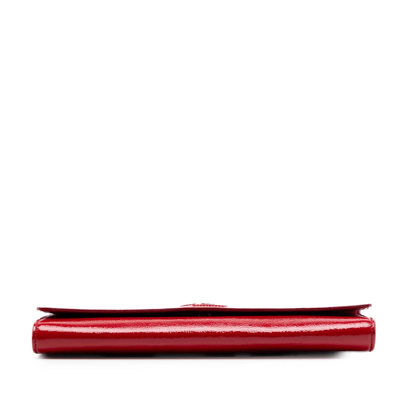 Small Textured Patent Belle De Jour Clutch - Image 3