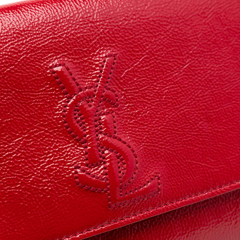 Small Textured Patent Belle De Jour Clutch - Image 5